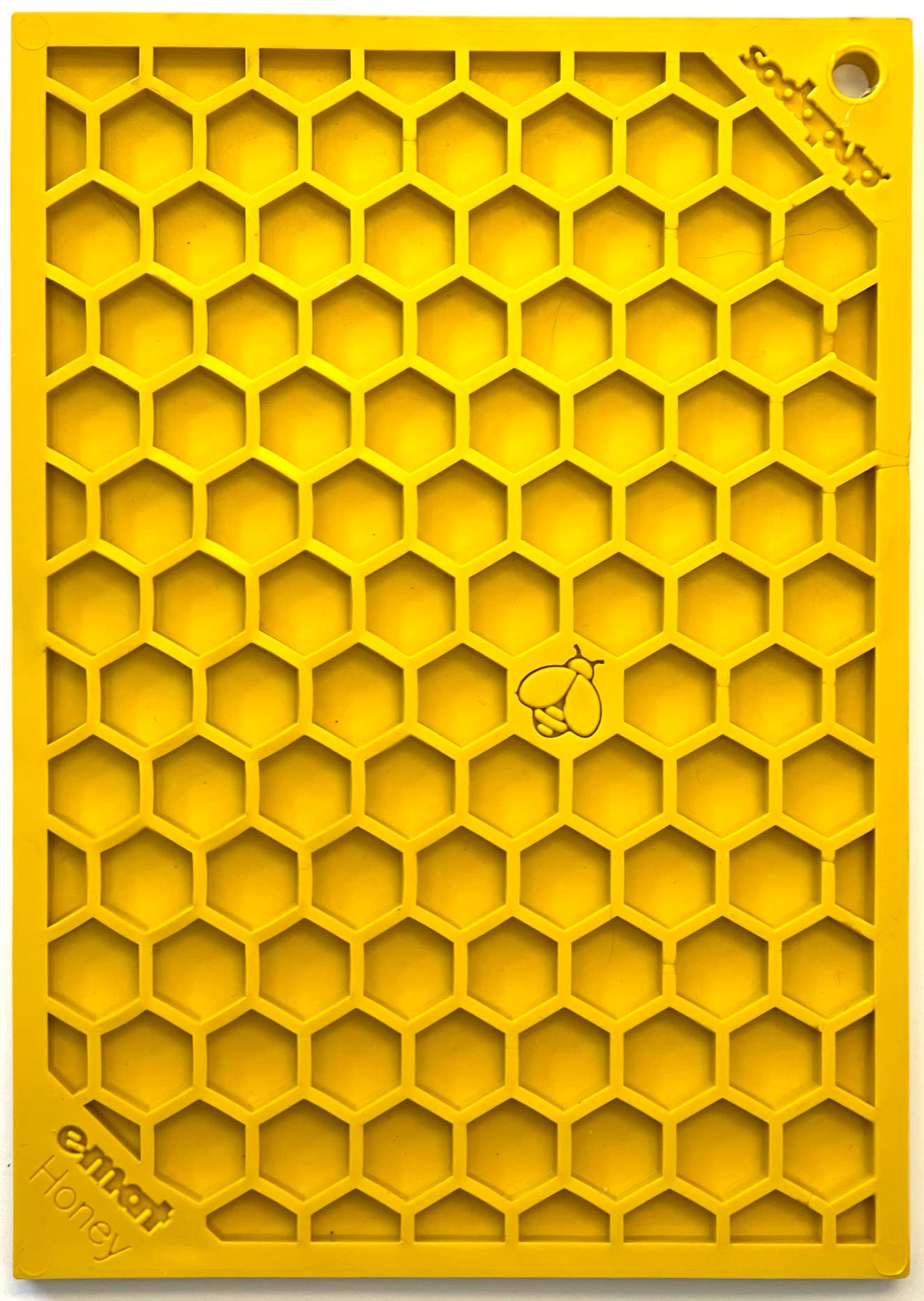 Honeycomb Design Emat Enrichment Licking Mat - Yellow - Larg - The Localist