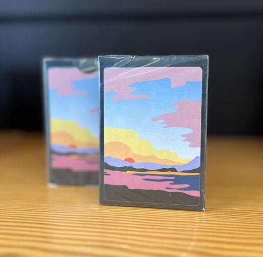 Hills and Valleys Sunset Playing Cards