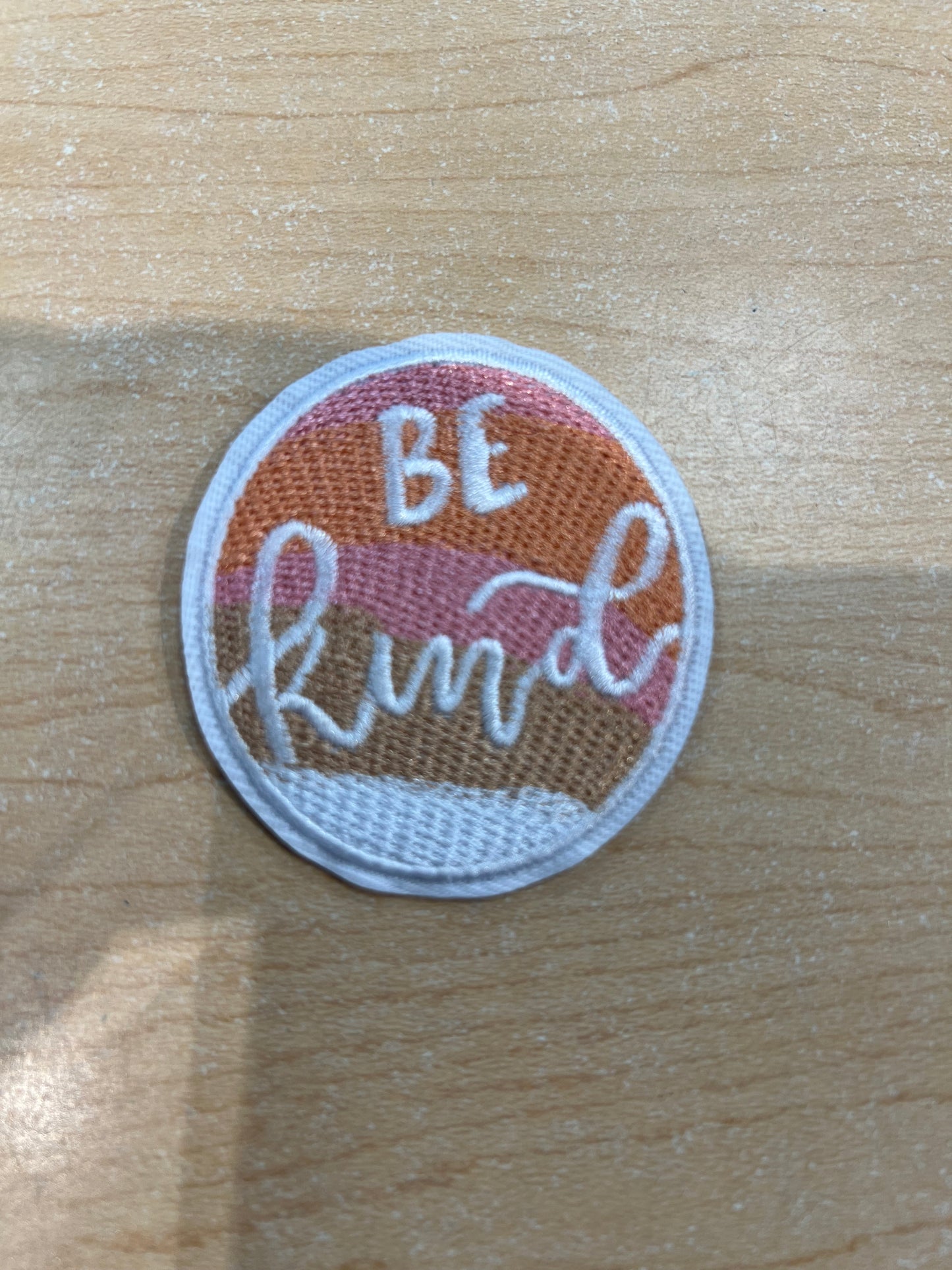 2" Be Kind Embroidered Hat Patch