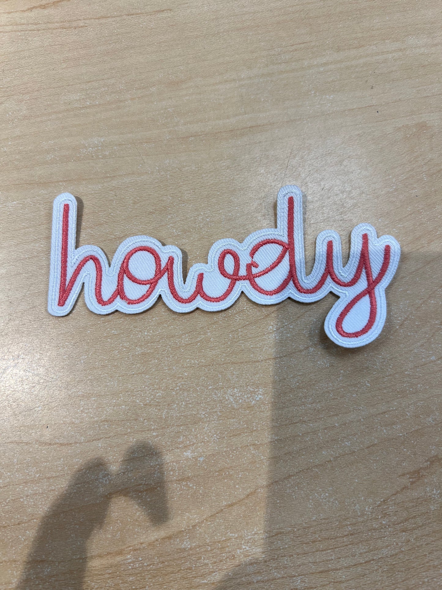 4.5" x 3" Howdy Embroidered Hat Patch