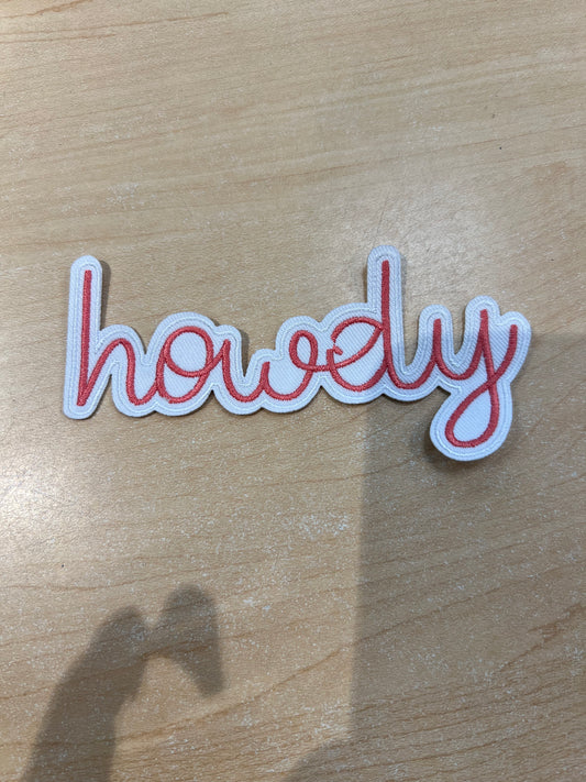 4.5" x 3" Howdy Embroidered Hat Patch