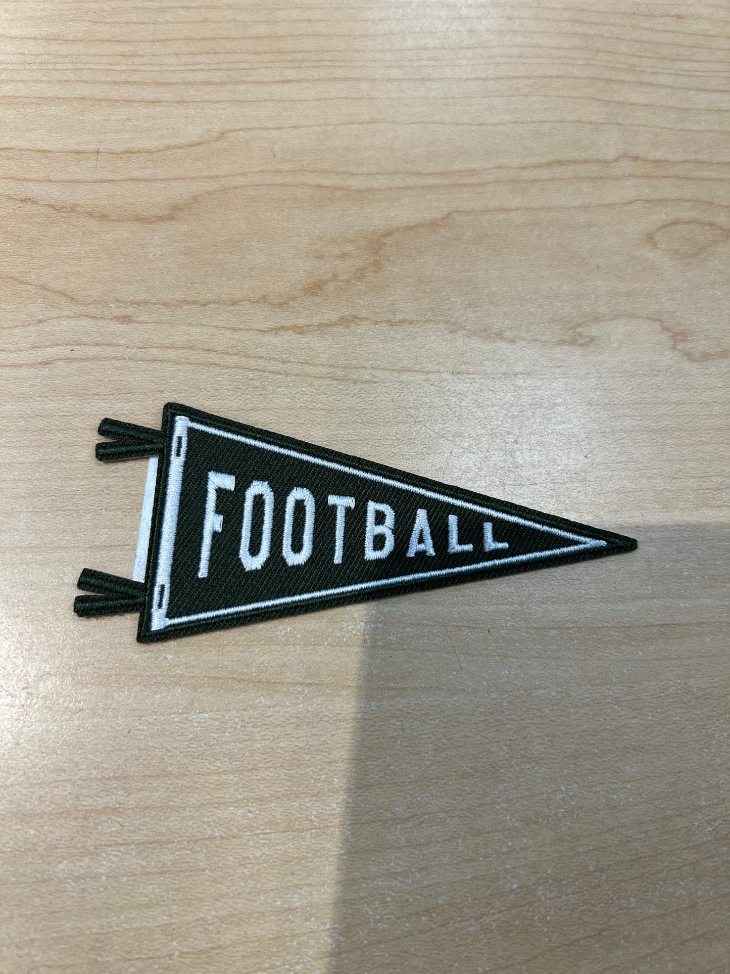 3" Football Flag Embroidered Hat Patch