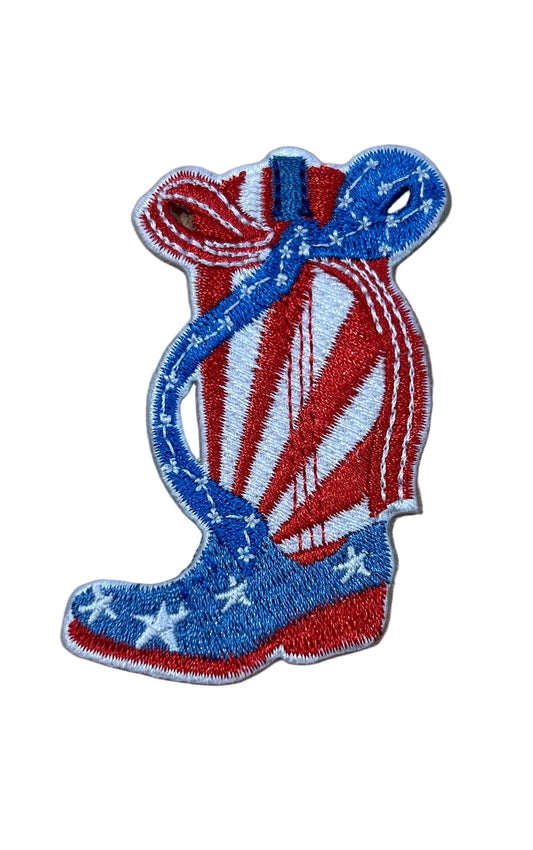 Americana Boot Embroidered Patch