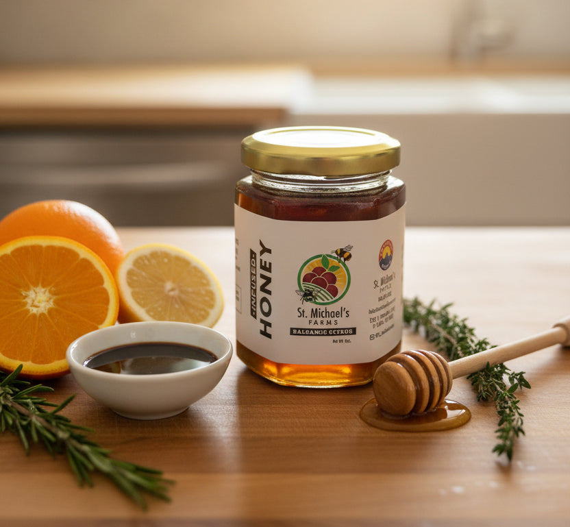 Infused Local Honey by St. Michael's Farm- 6 oz