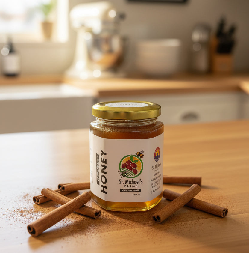 Infused Local Honey by St. Michael's Farm- 6 oz