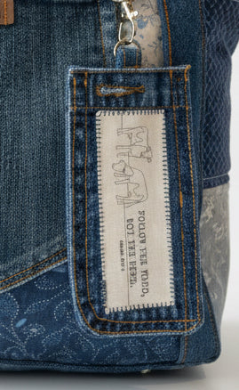 All Purpose Denim Bag with Pockets