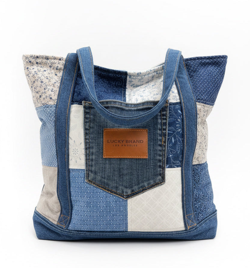 All Purpose Denim Bag with Pockets