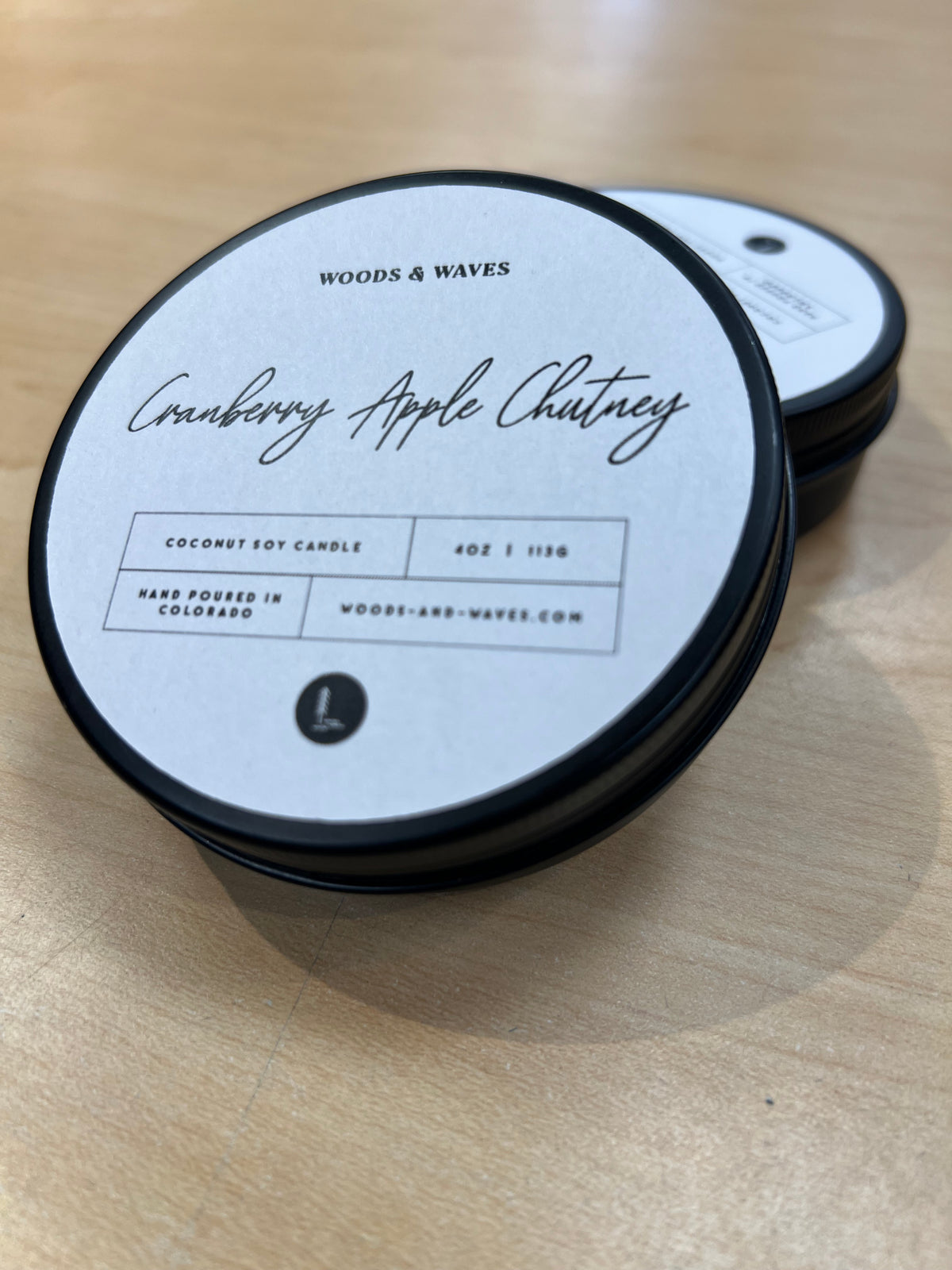 4oz Cranberry Apple Chutney Tin Candle