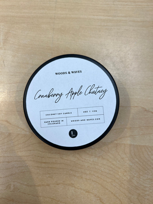 4oz Cranberry Apple Chutney Tin Candle