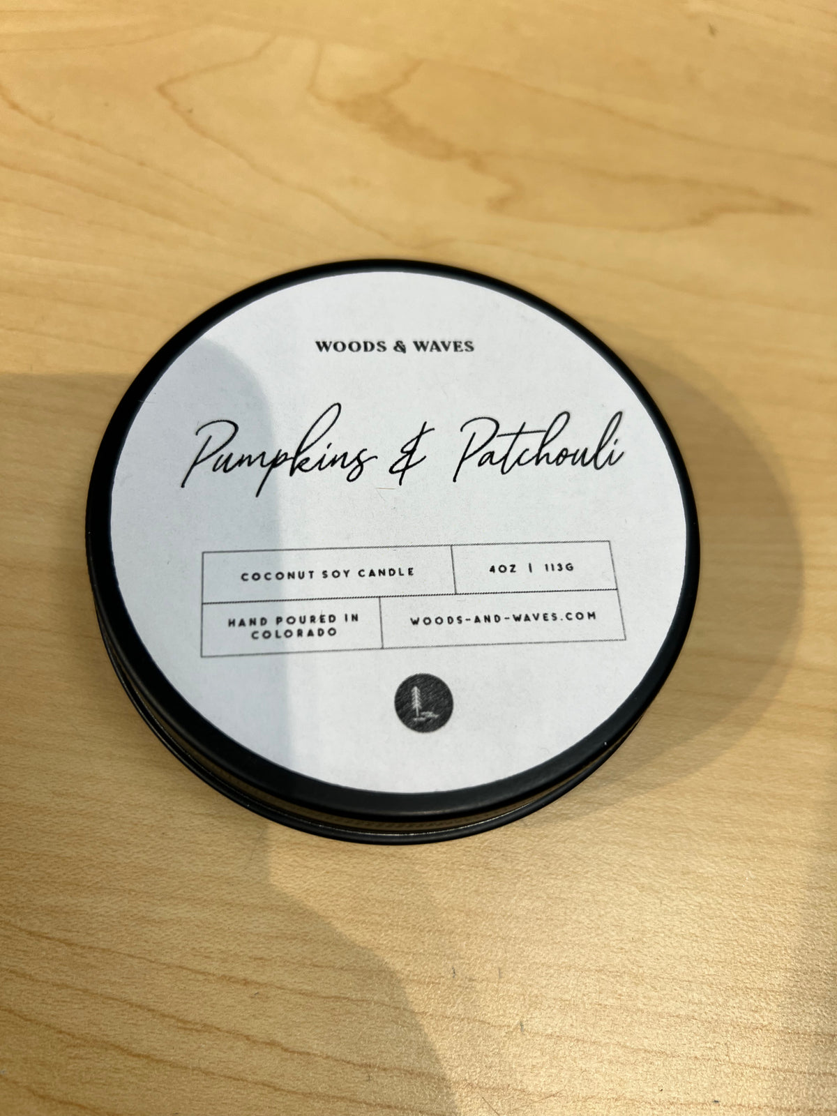 4oz Pumpkins and Patchouli Tin Candle