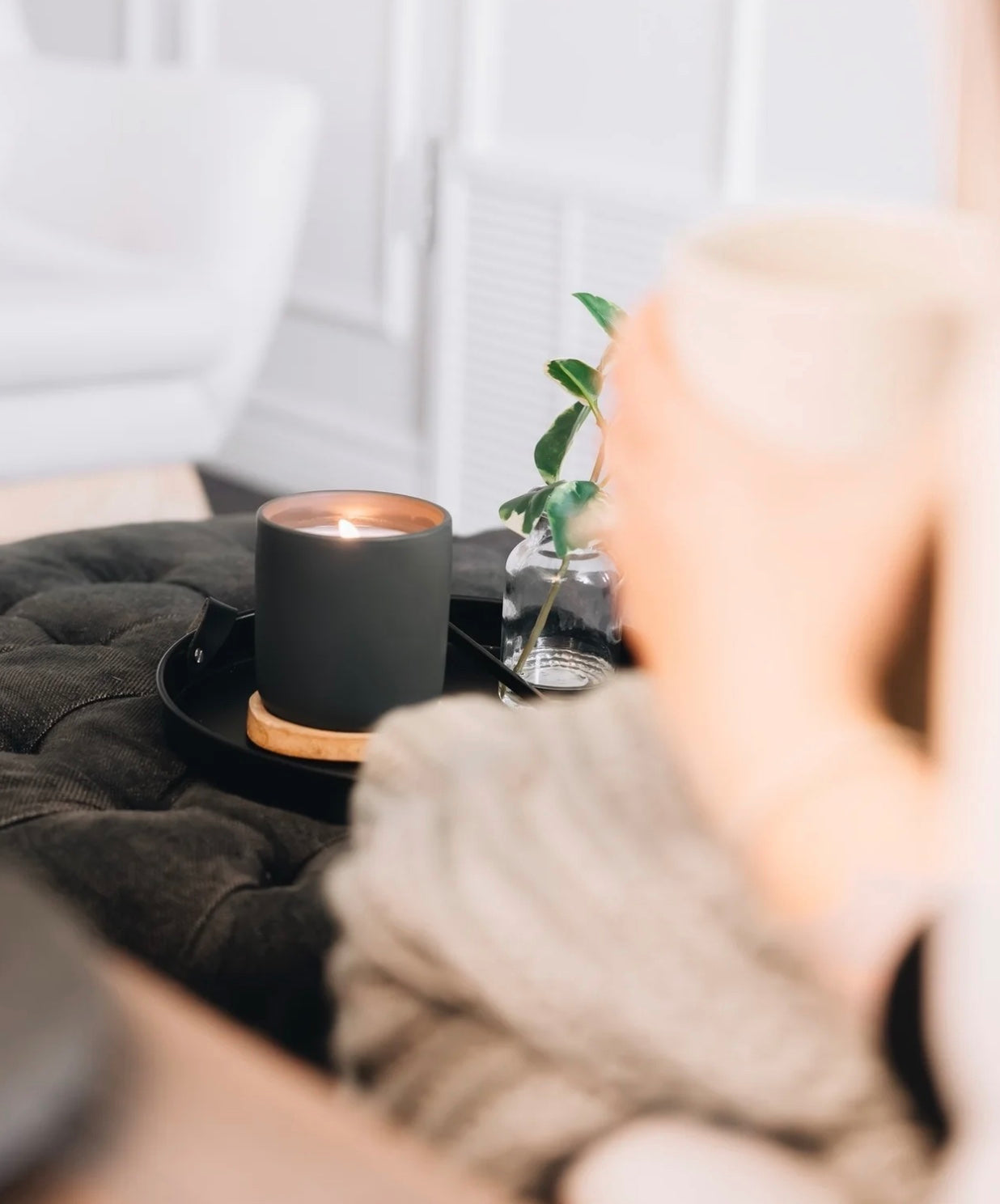 10oz Apricot White Tea Candle