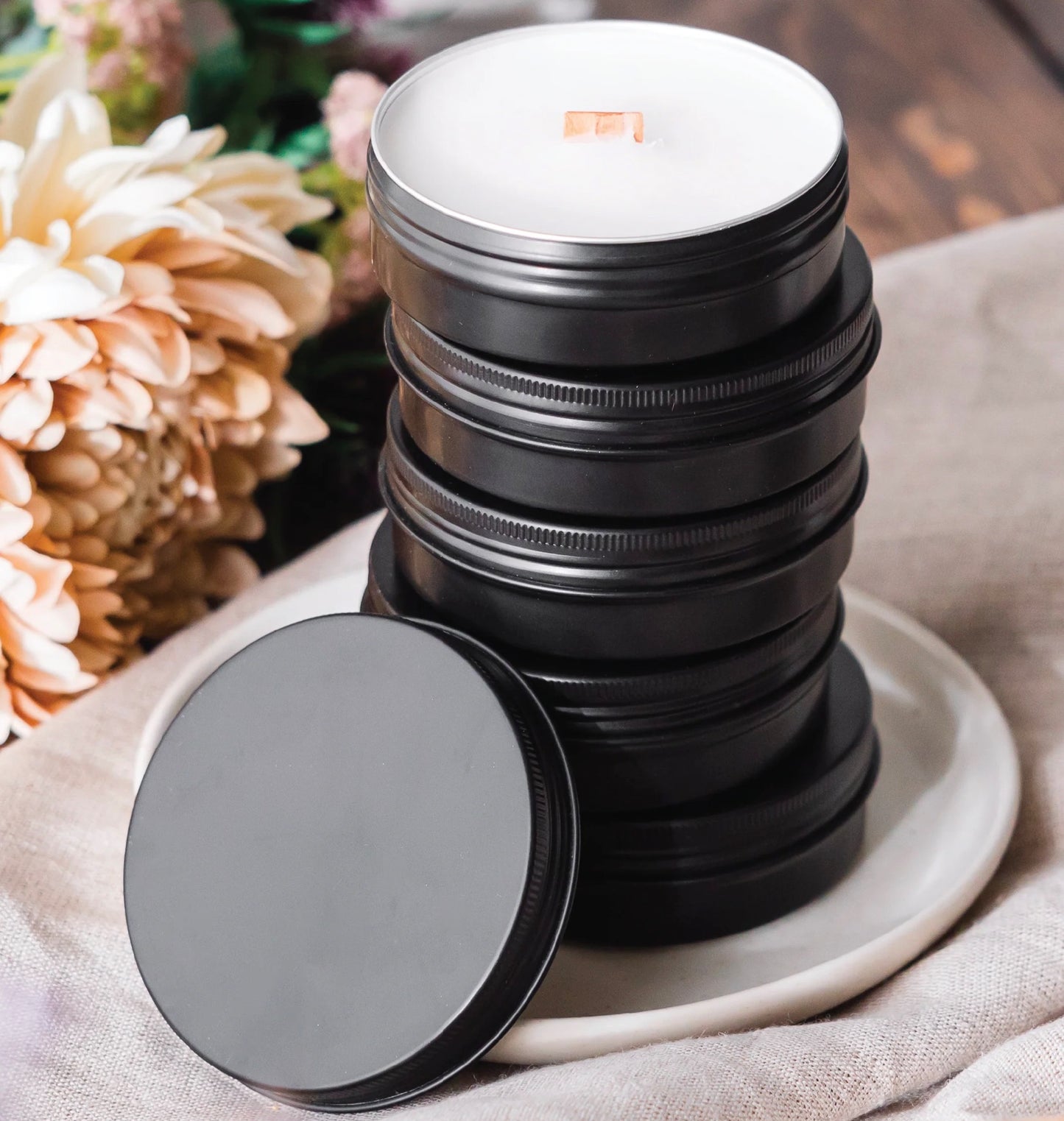 4oz Driftwood and Sea Salt Tin Candle