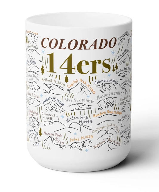 Colorado 14ers Mug 15 oz