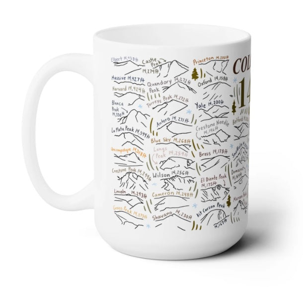 Colorado 14ers Mug 15 oz