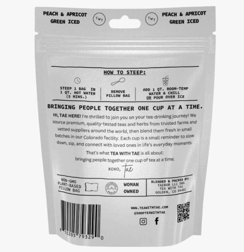 Peach and Apricot Iced Tea Bags