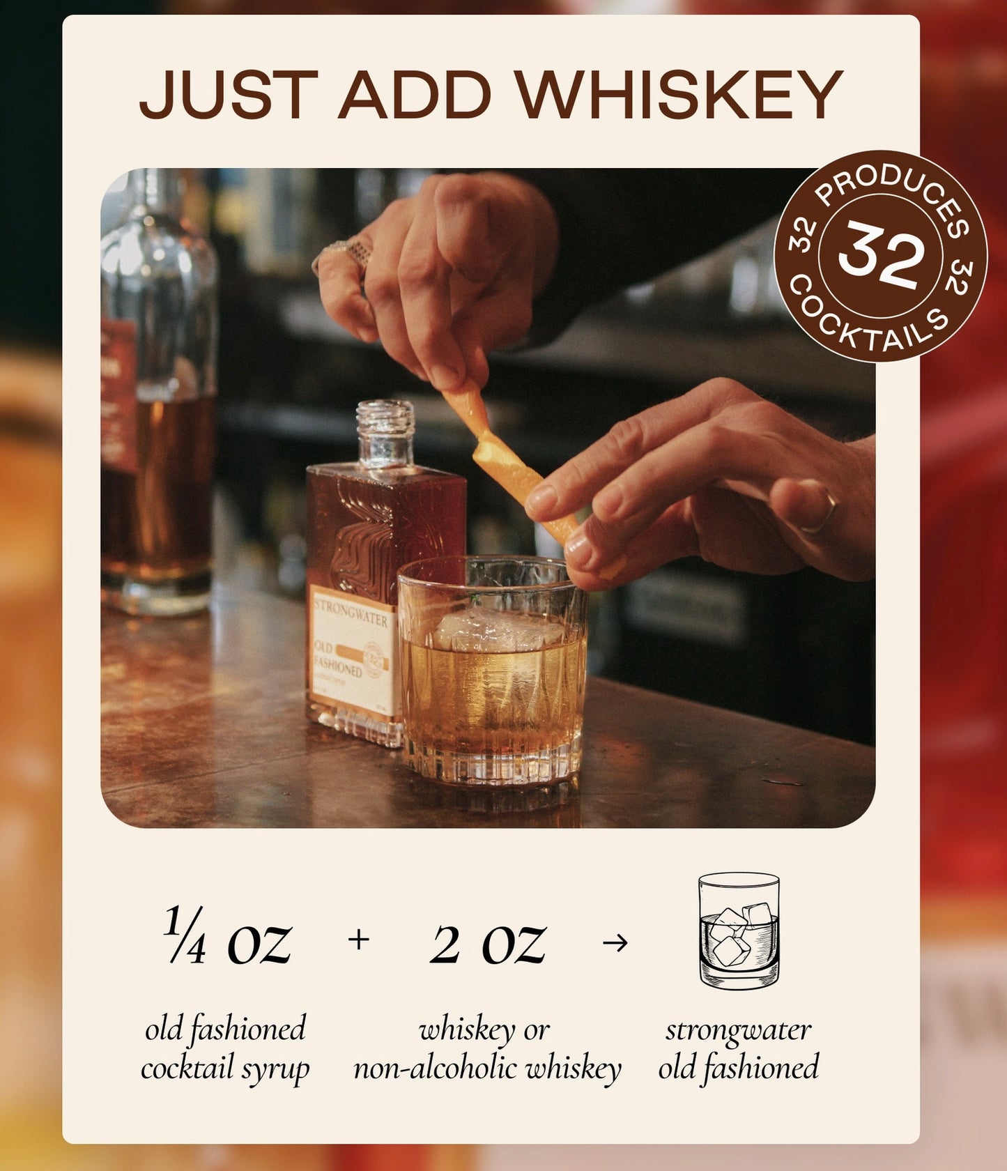 Old Fashioned Cocktail Mixer Syrup