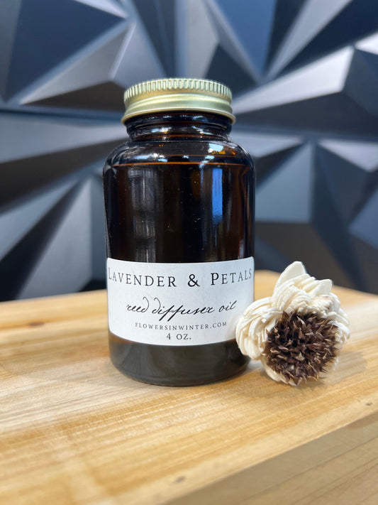 Lavender & Petals Reed Diffuser Oil - 4 oz - The Localist