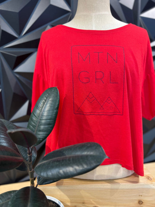 MTN GRL red crop t-shirt - The Localist
