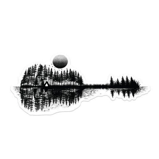 Nature Guitar Die-Cut Sticker - The Localist