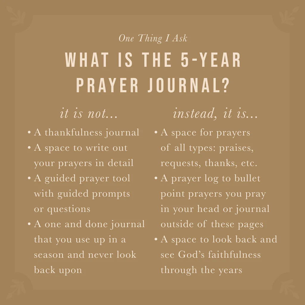 One Thing I Ask 5-Year Prayer Journal - Edinburgh - The Localist