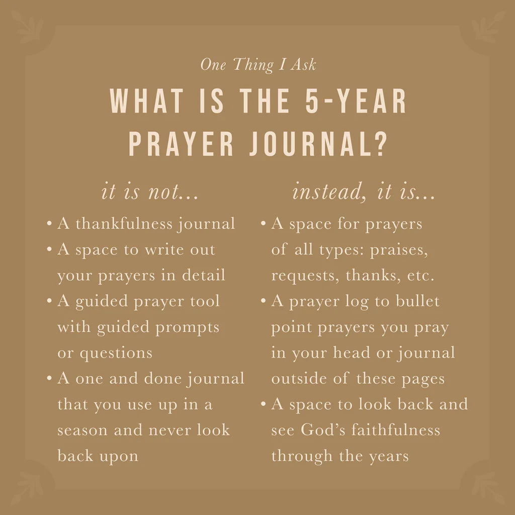 One Thing I Ask 5-Year Prayer Journal - Versailles - The Localist