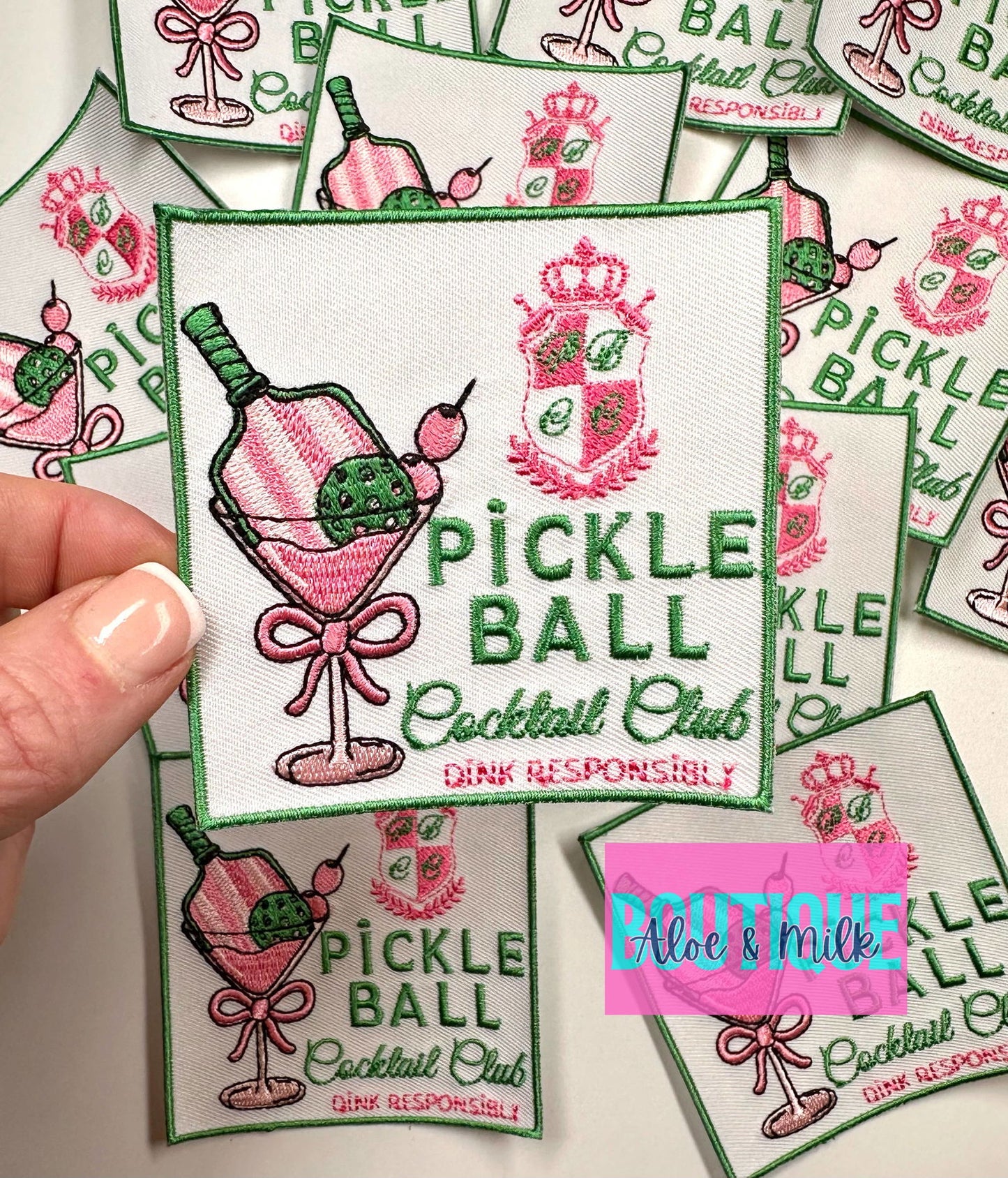 Pickleball Cocktail Club, pickleball patches - The Localist