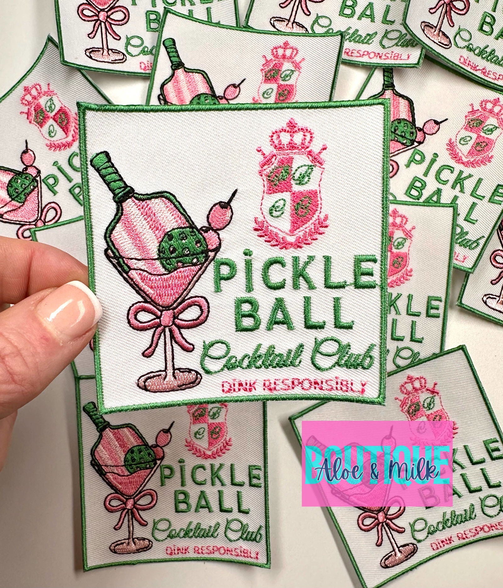 Pickleball Cocktail Club, pickleball patches - The Localist