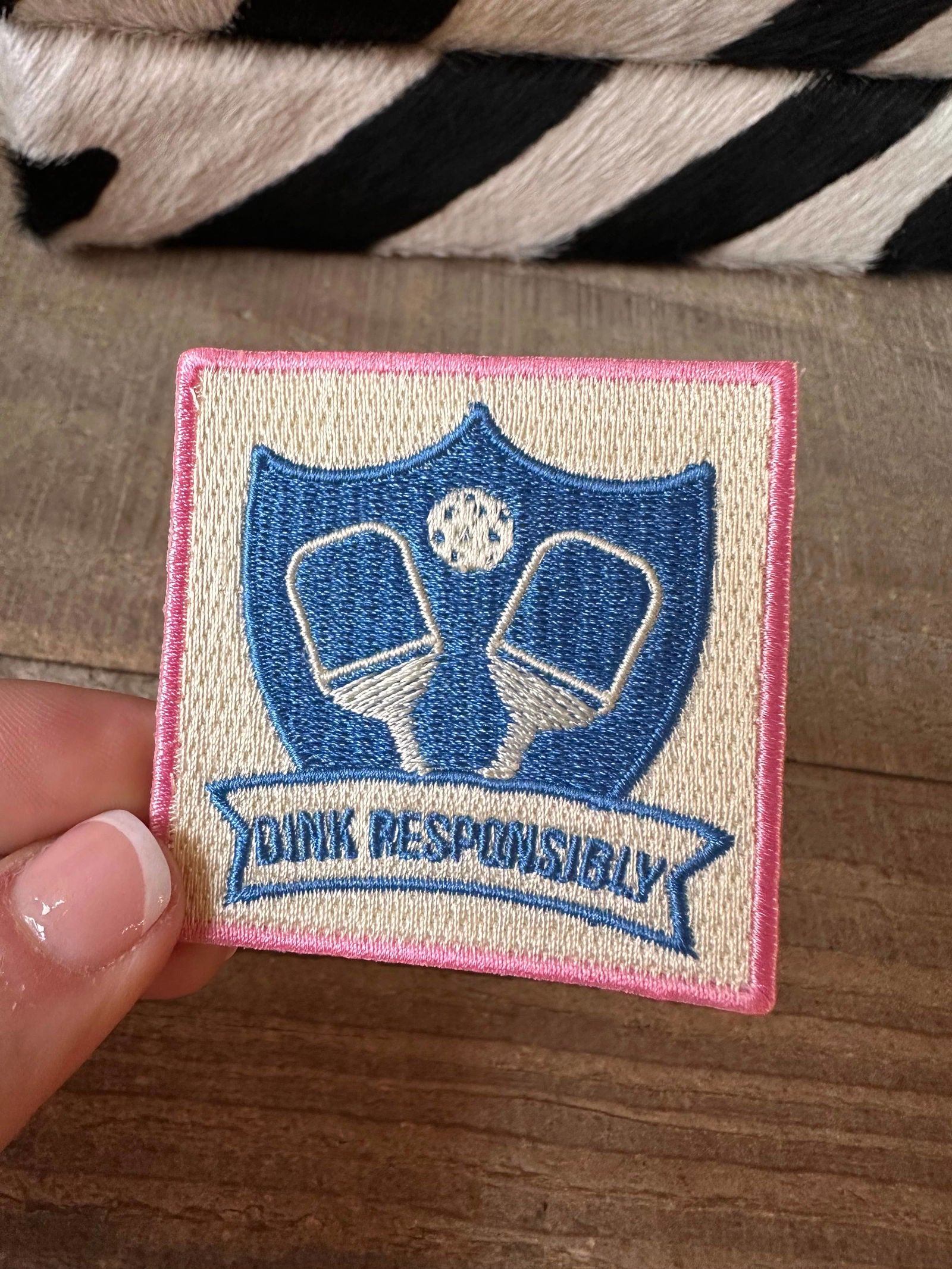 Pickleball "Dink Responsibly", pickleball patch, sports - The Localist