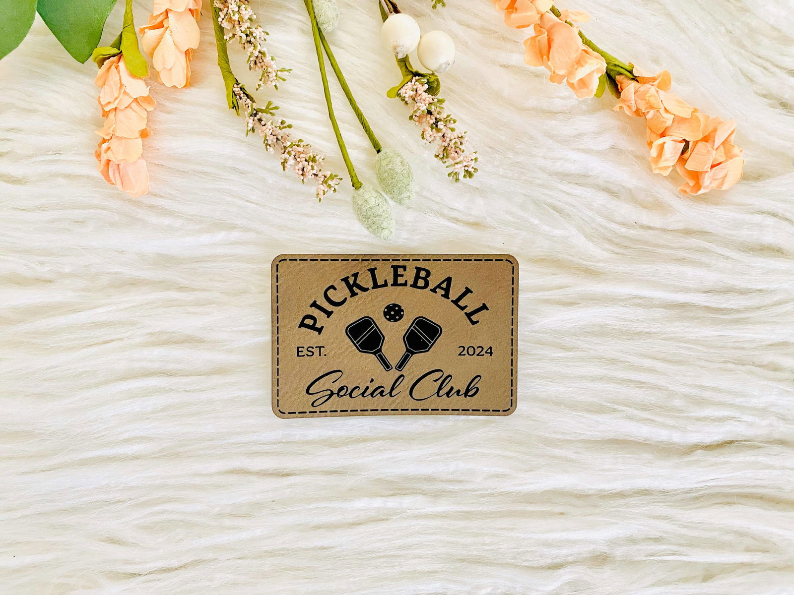 Pickleball social club leather hat patch - The Localist