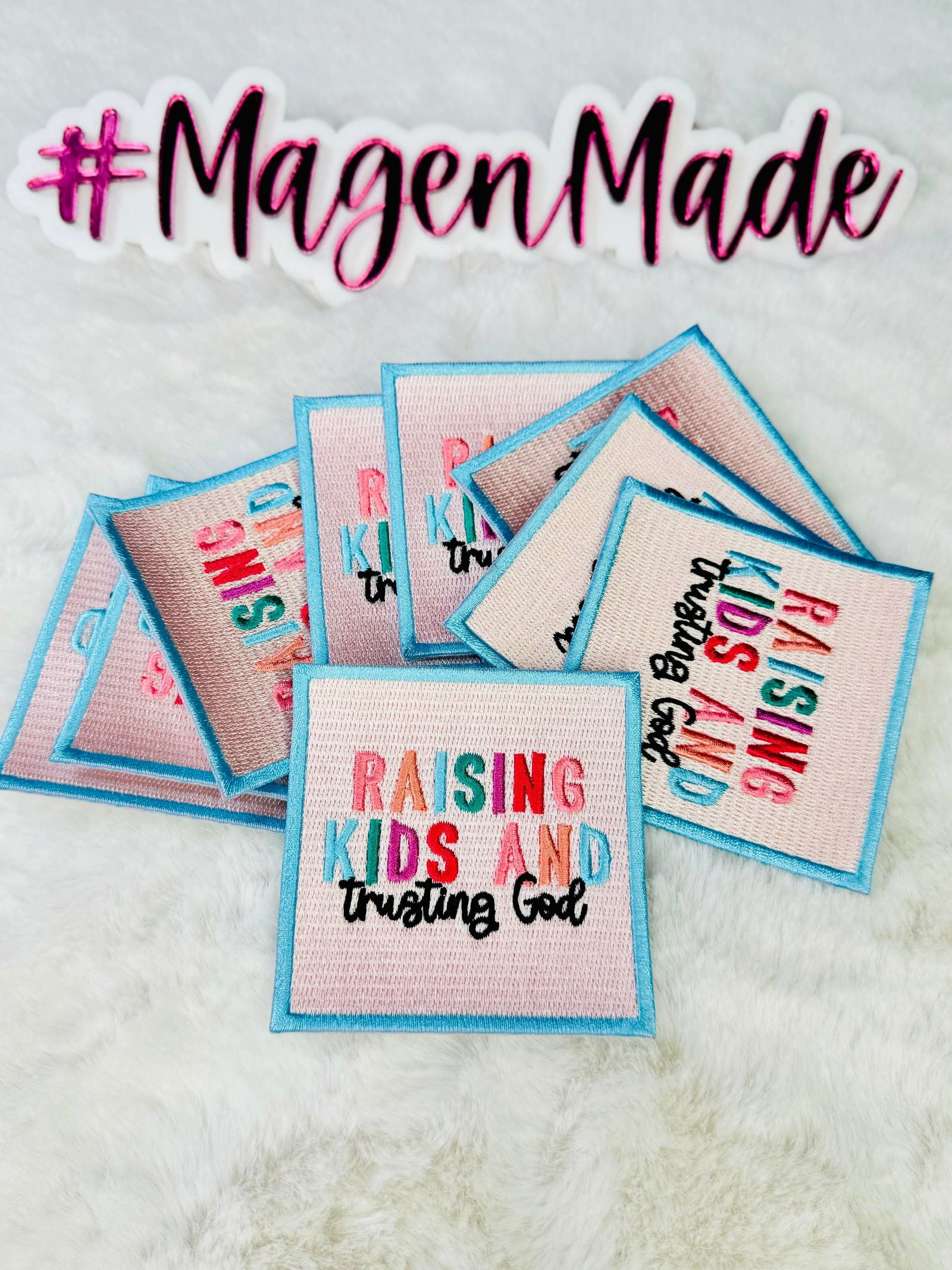 Raising Kids And Trusting God Embroidered Patch - The Localist