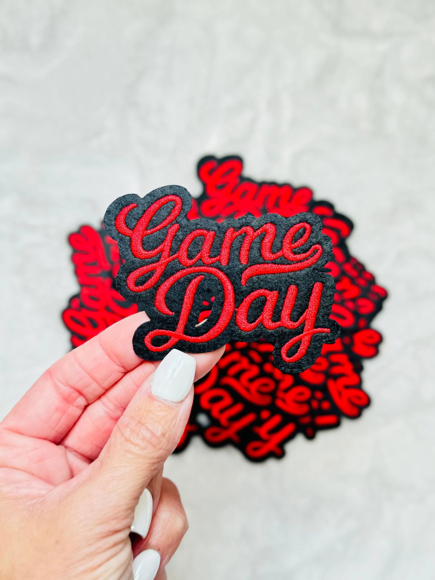 Red Game Day Embroidered Patch - The Localist