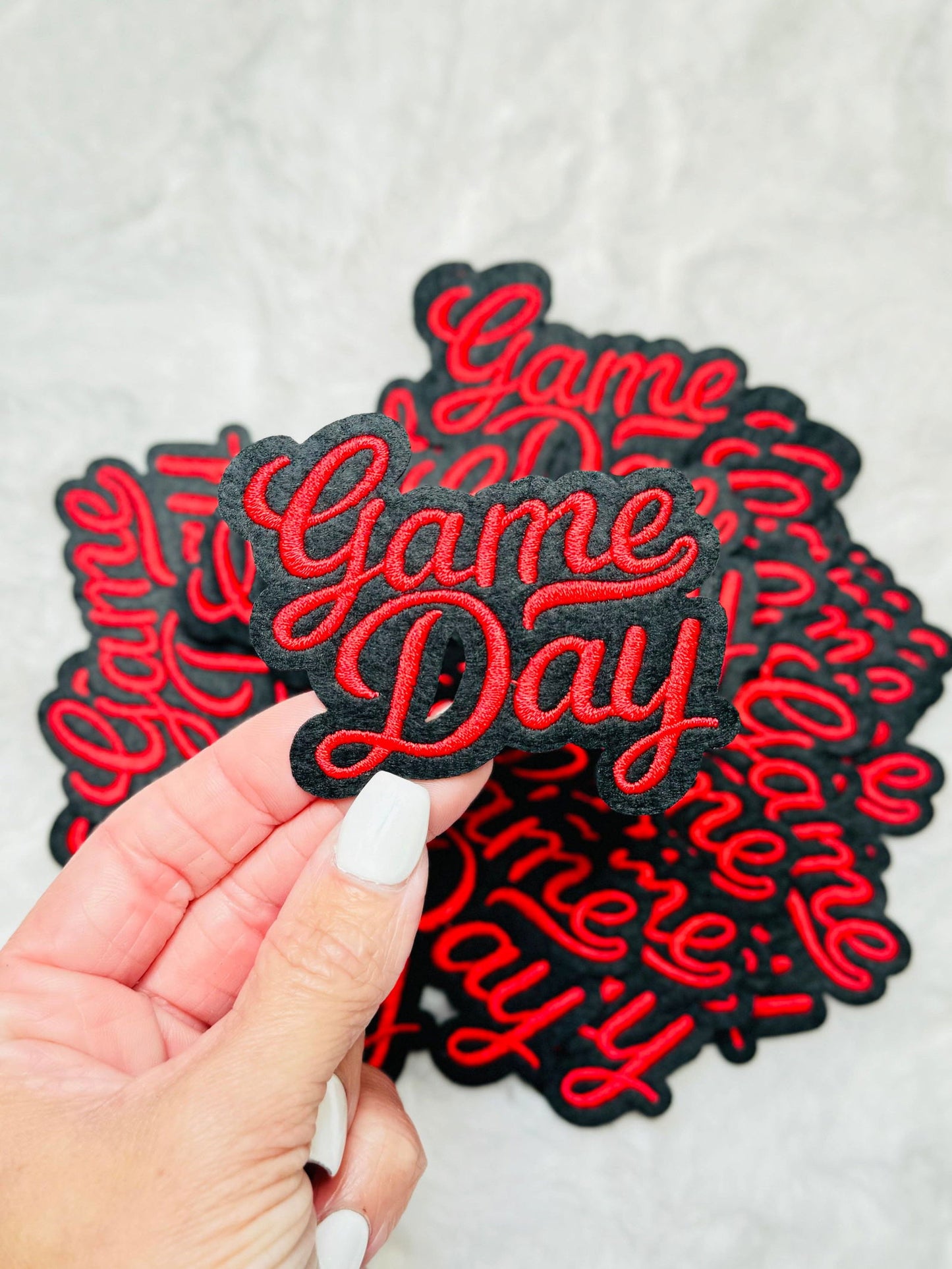 Red Game Day Embroidered Patch - The Localist