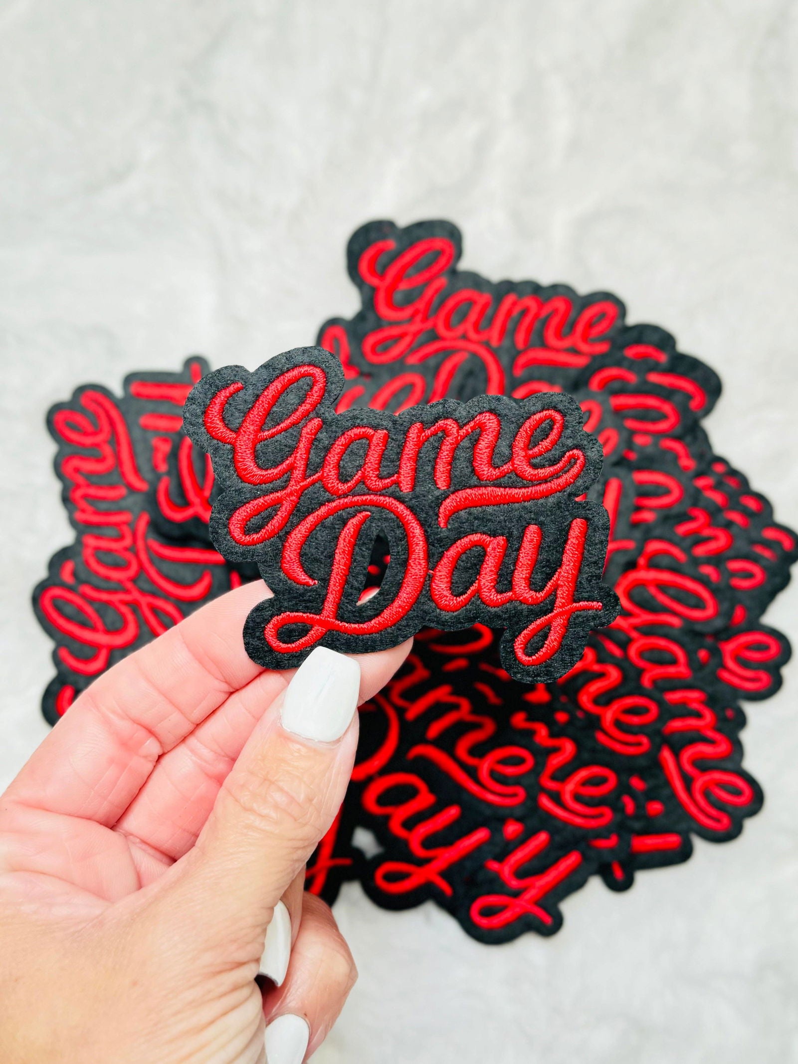 Red Game Day Embroidered Patch - The Localist