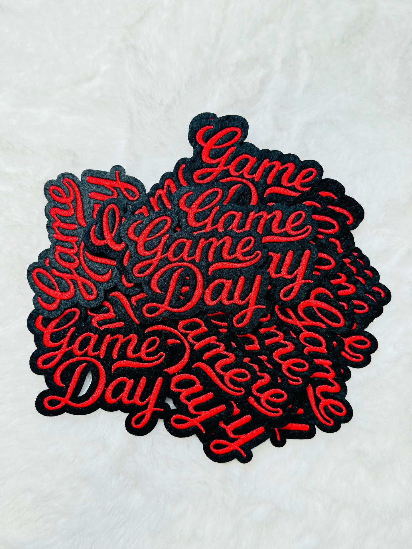 Red Game Day Embroidered Patch - The Localist