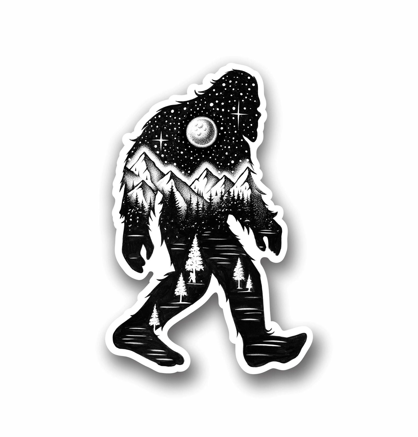 Sasquatch Yeti Bigfoot Sticker - The Localist