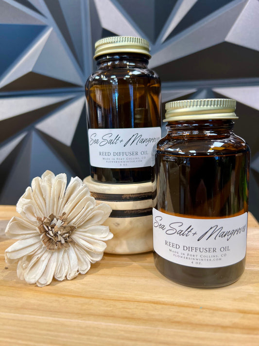 Sea Salt + Mangroves Reed Diffuser Oil - 4 oz - The Localist