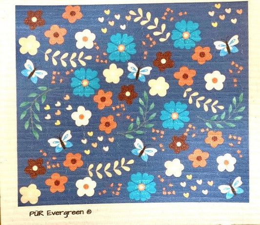 Swedish Dishcloth - Floral Butterfly from PÜR Evergreen® - The Localist