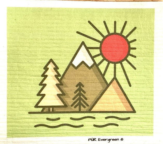 Swedish Dishcloth - Mountains from PÜR Evergreen® - The Localist