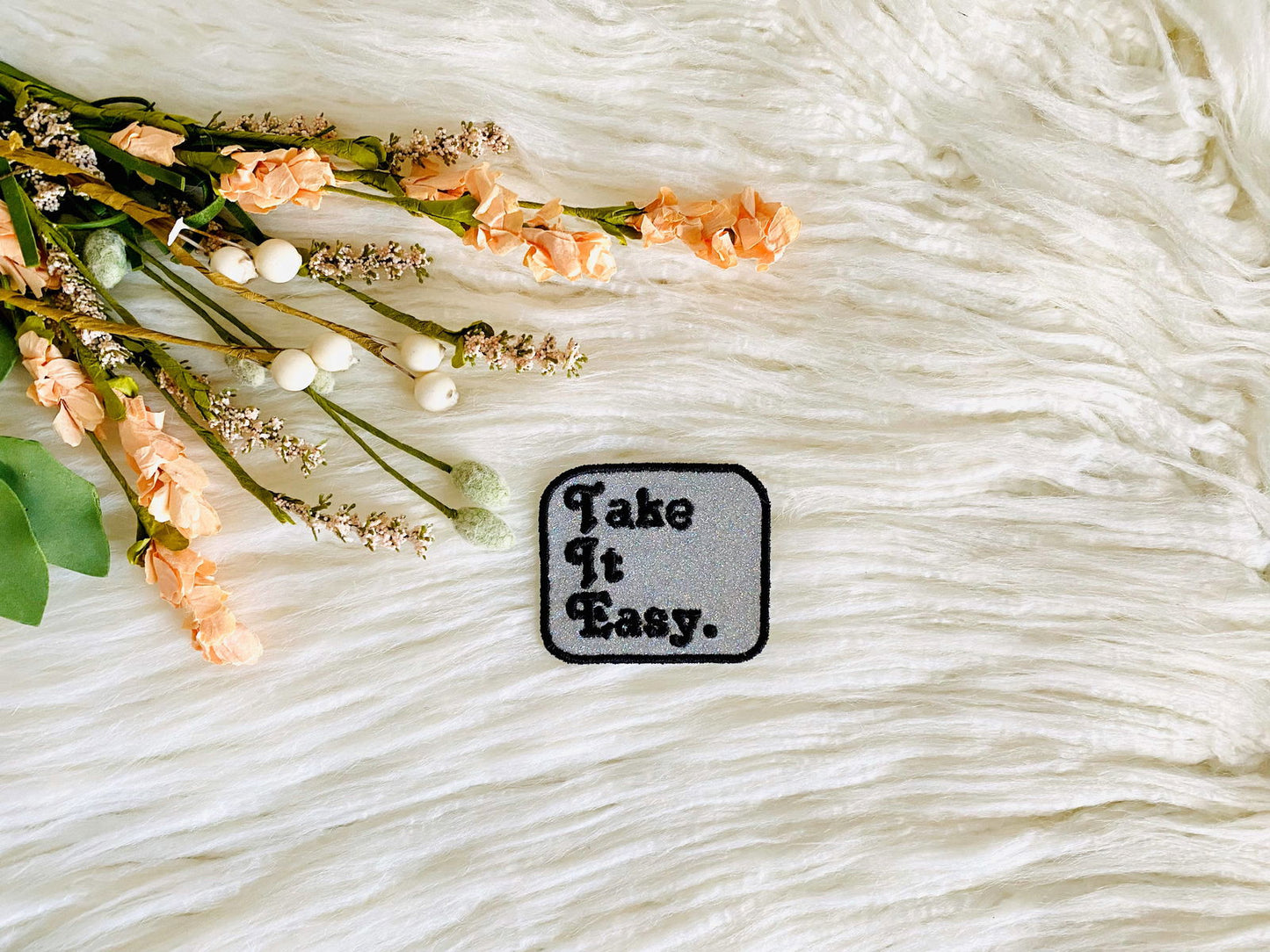 Take it easy embroidered iron-on hat patch - The Localist