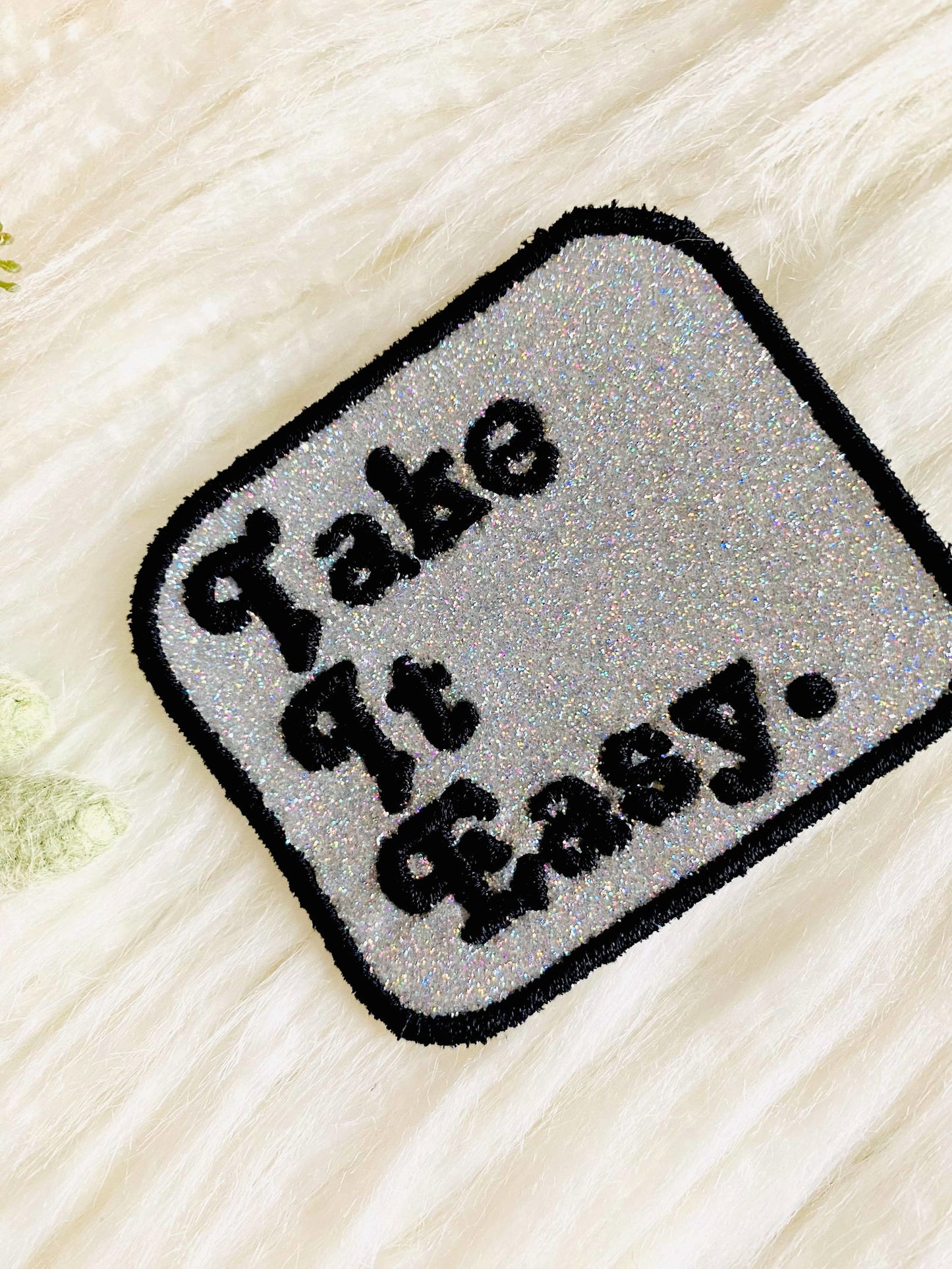 Take it easy embroidered iron-on hat patch - The Localist