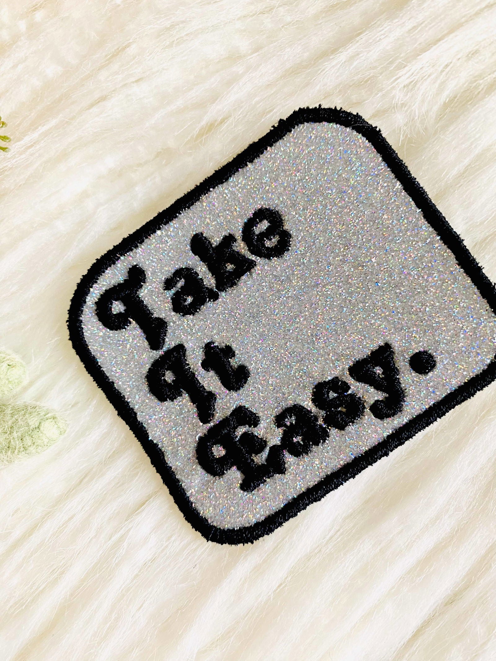 Take it easy embroidered iron-on hat patch - The Localist