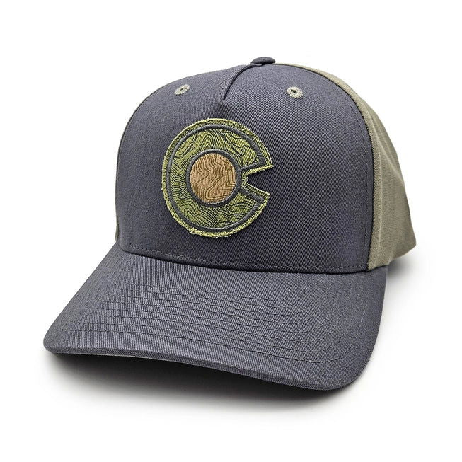 Topo C Hat - Charcoal/Olive - The Localist