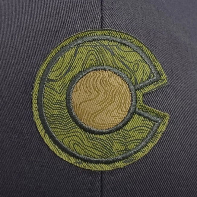 Topo C Hat - Charcoal/Olive - The Localist
