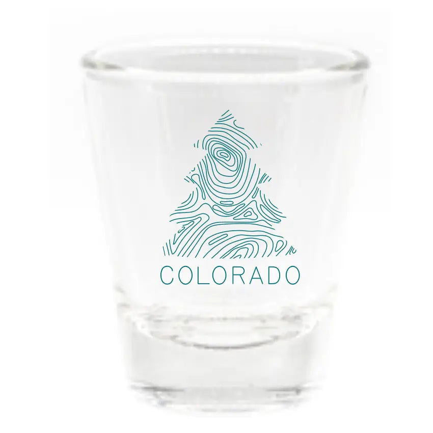 Topographical Pine Shot Glass - The Localist