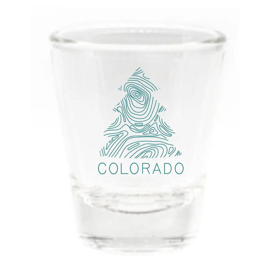 Topographical Pine Shot Glass - The Localist