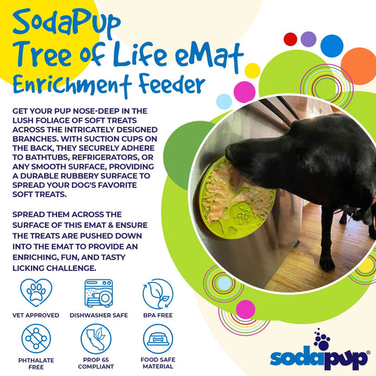 Tree of Life eMat Enrichment Lick Mat With Suction Cups from SodaPup - The Localist