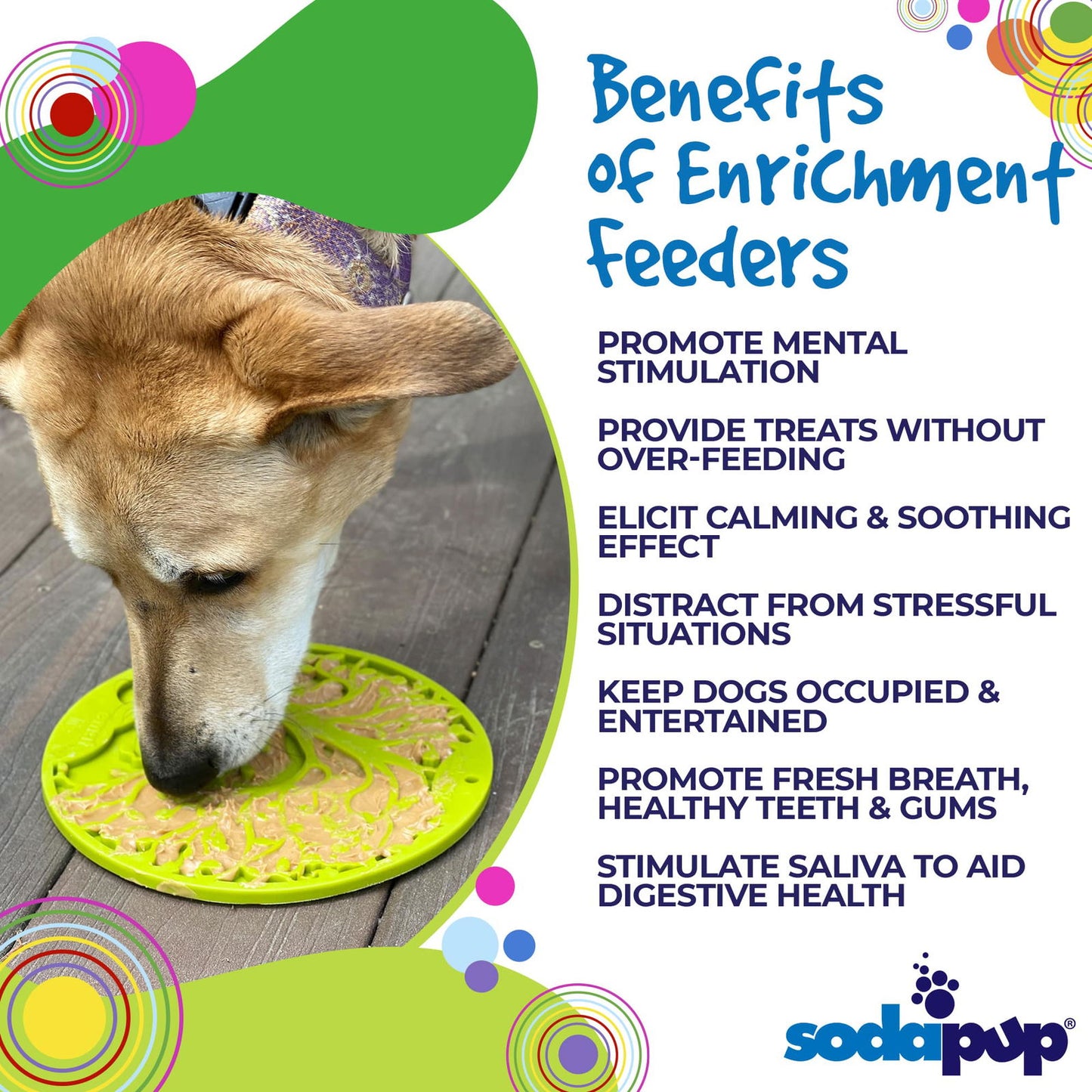 Tree of Life eMat Enrichment Lick Mat With Suction Cups from SodaPup - The Localist