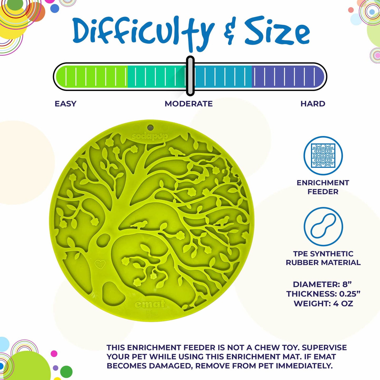 Tree of Life eMat Enrichment Lick Mat With Suction Cups from SodaPup - The Localist