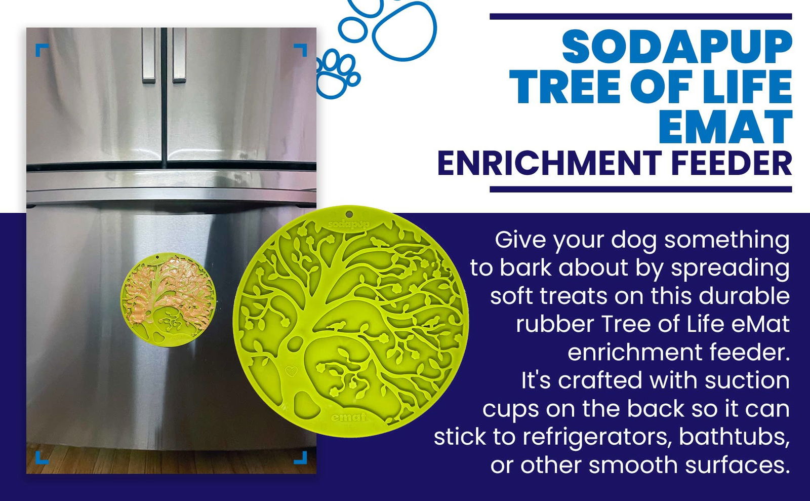 Tree of Life eMat Enrichment Lick Mat With Suction Cups from SodaPup - The Localist