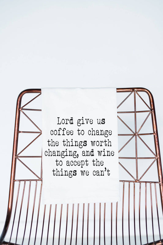 Wine Coffee Serenity Prayer | Gift Towel - The Localist